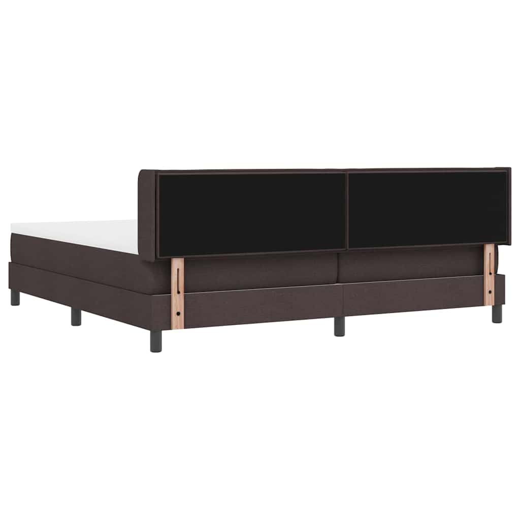 Boxspringbed met hoofdeinde Donkerbruin 200 x 200 cm Stof is nu te koop bij PeponiXL, paradijselijk wonen!