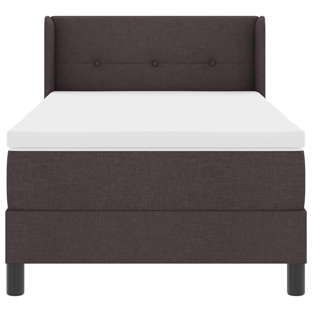 Boxspringbed met hoofdeinde Donkerbruin 200 x 80 cm Stof is nu te koop bij PeponiXL, paradijselijk wonen!