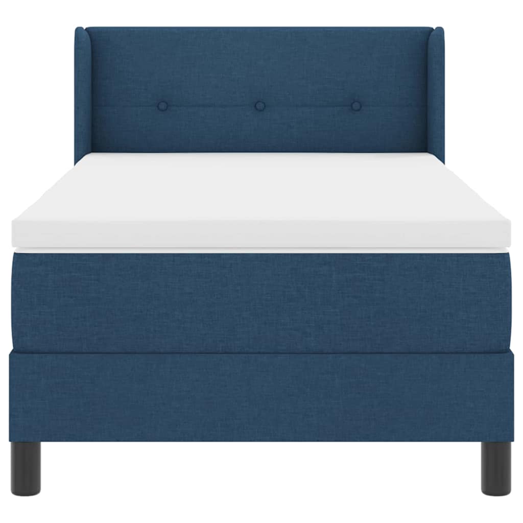 Boxspringbed met hoofdeinde Blauw 200 x 100 cm Stof is nu te koop bij PeponiXL, paradijselijk wonen!