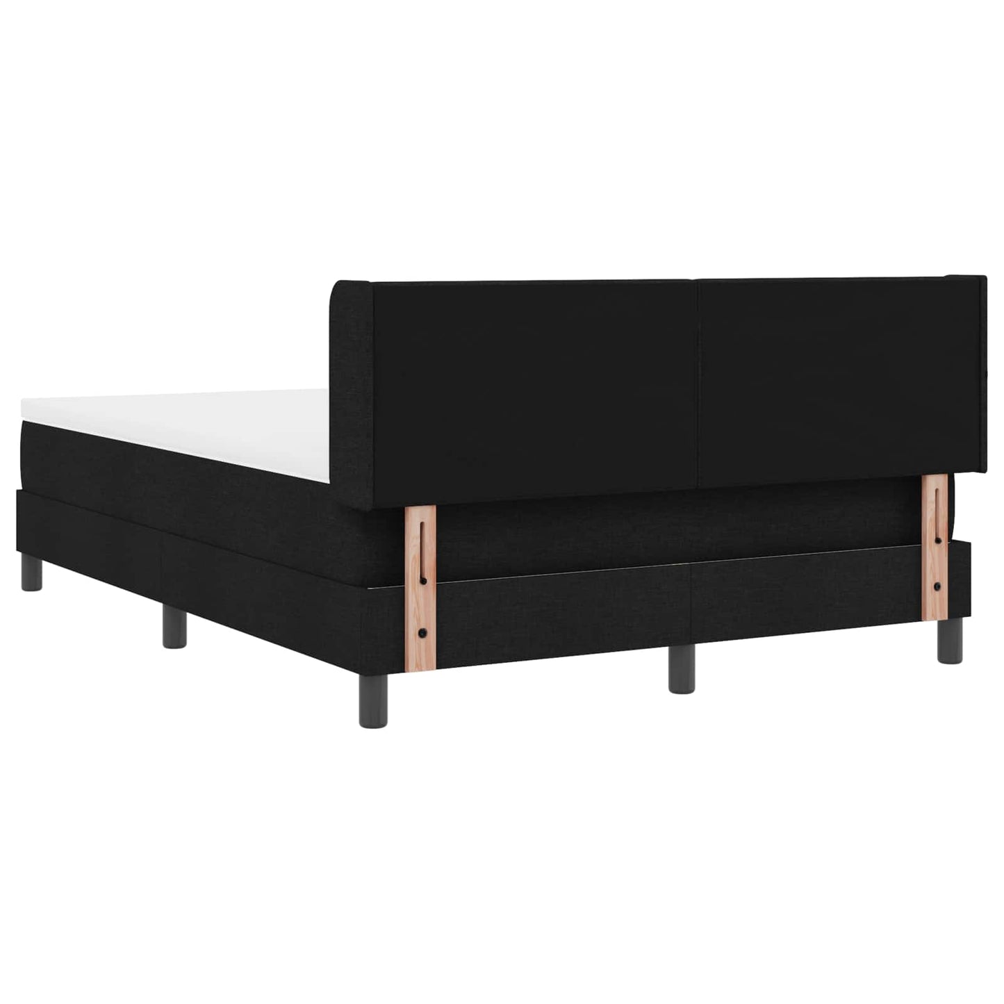 Boxspringbed met hoofdeinde Zwart 190 x 140 cm Stof is nu te koop bij PeponiXL, paradijselijk wonen!