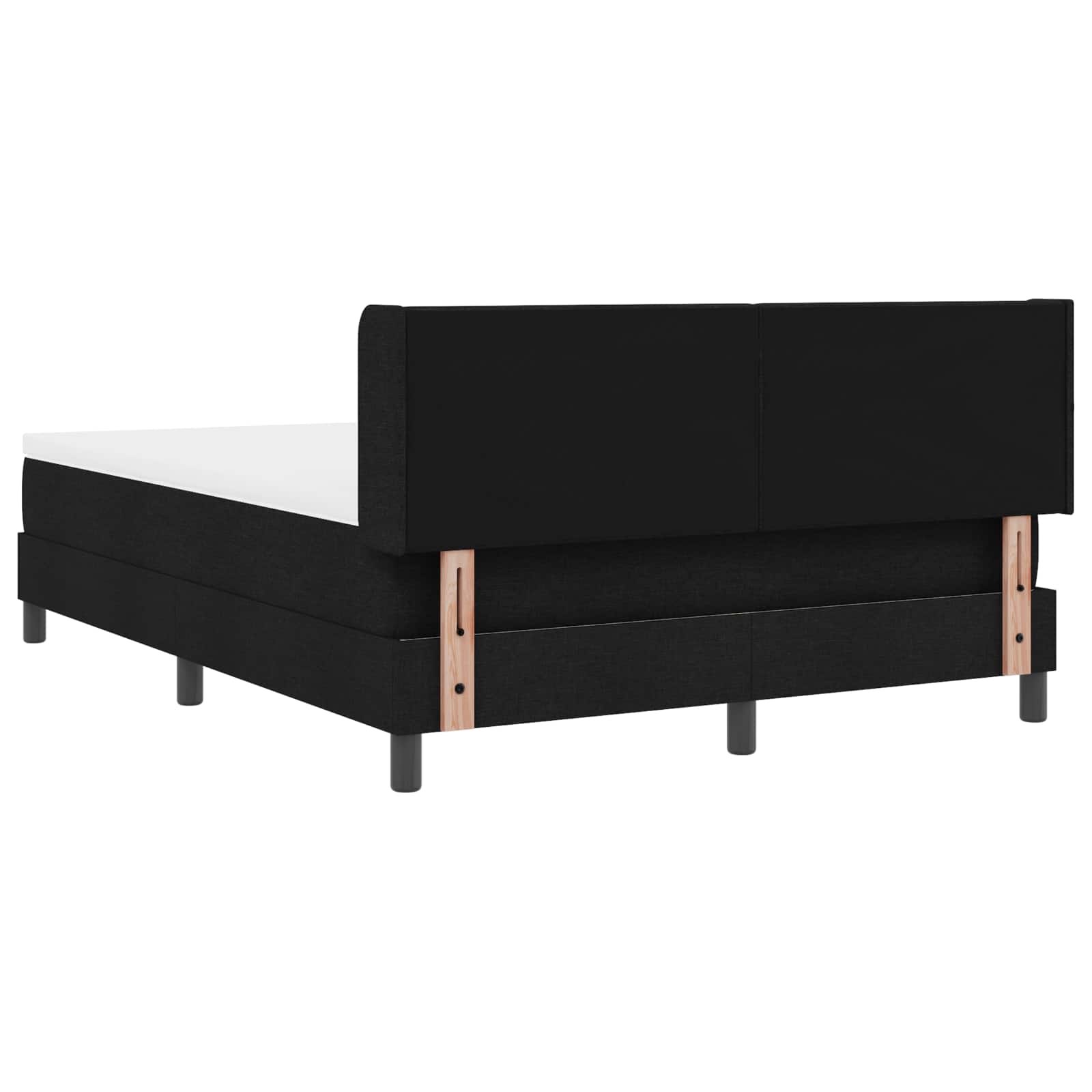 Boxspringbed met hoofdeinde Zwart 190 x 140 cm Stof is nu te koop bij PeponiXL, paradijselijk wonen!