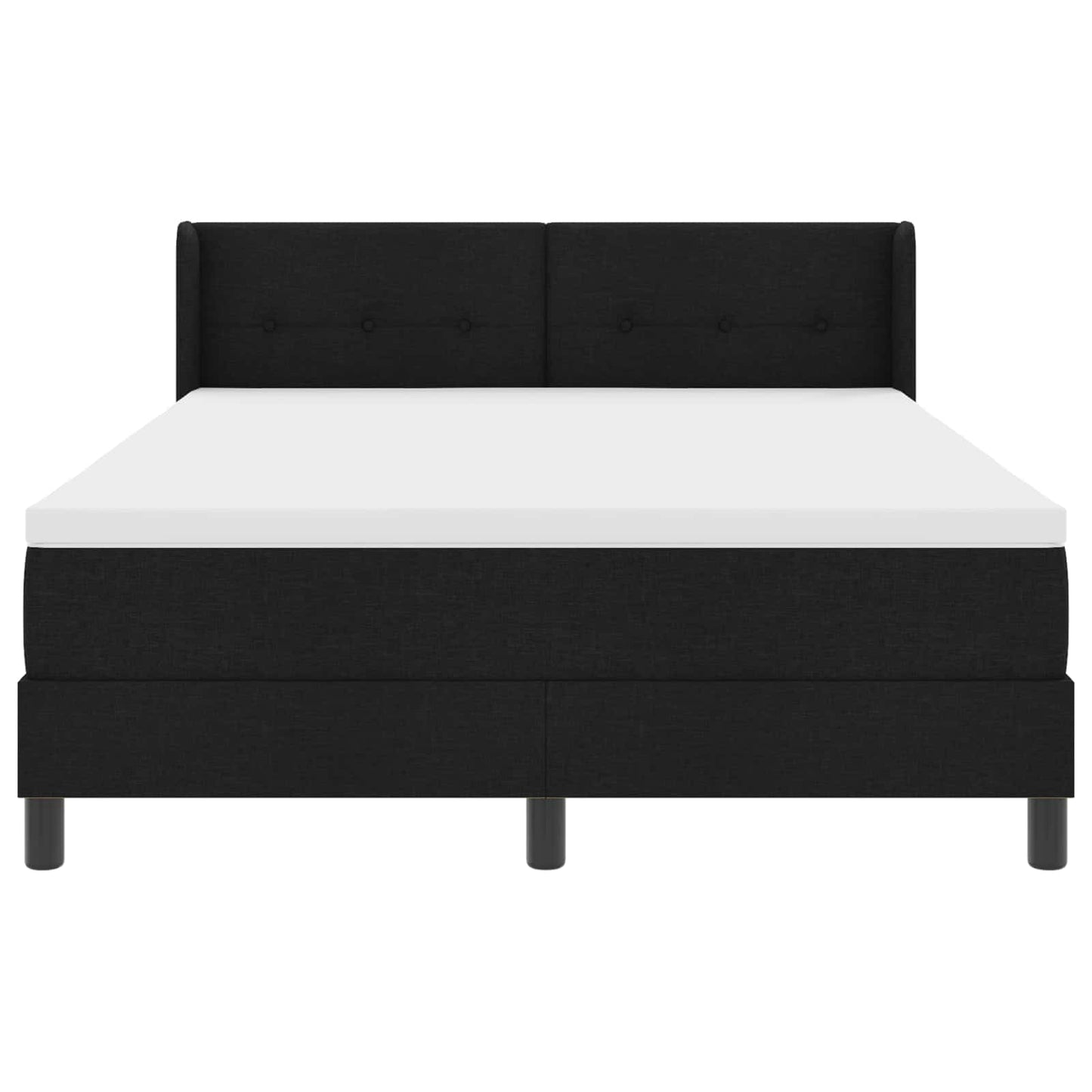 Boxspringbed met hoofdeinde Zwart 190 x 140 cm Stof is nu te koop bij PeponiXL, paradijselijk wonen!