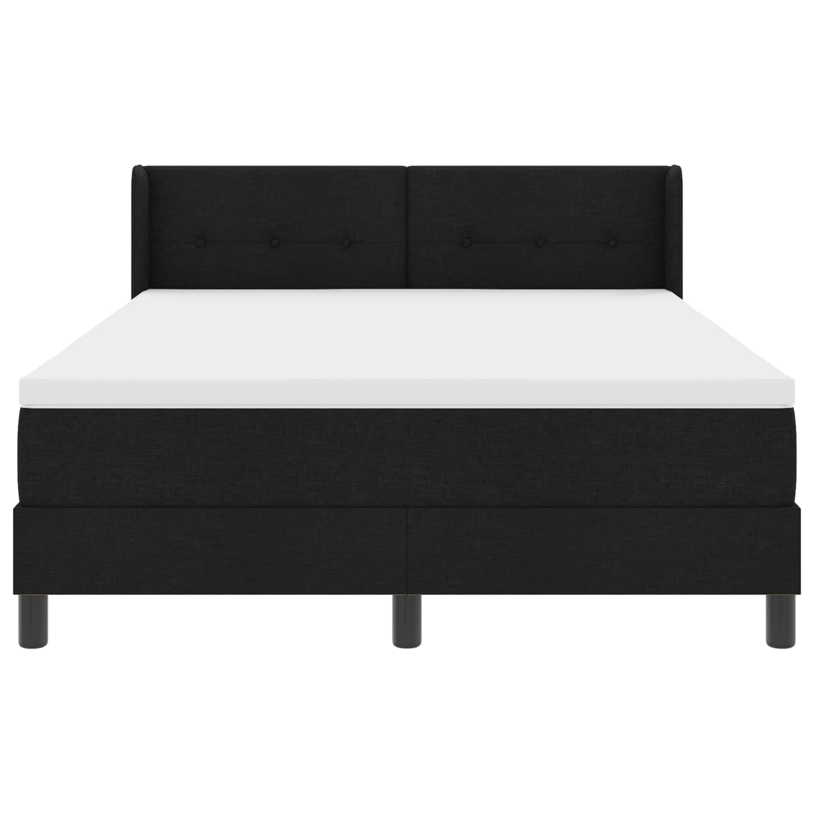 Boxspringbed met hoofdeinde Zwart 190 x 140 cm Stof is nu te koop bij PeponiXL, paradijselijk wonen!