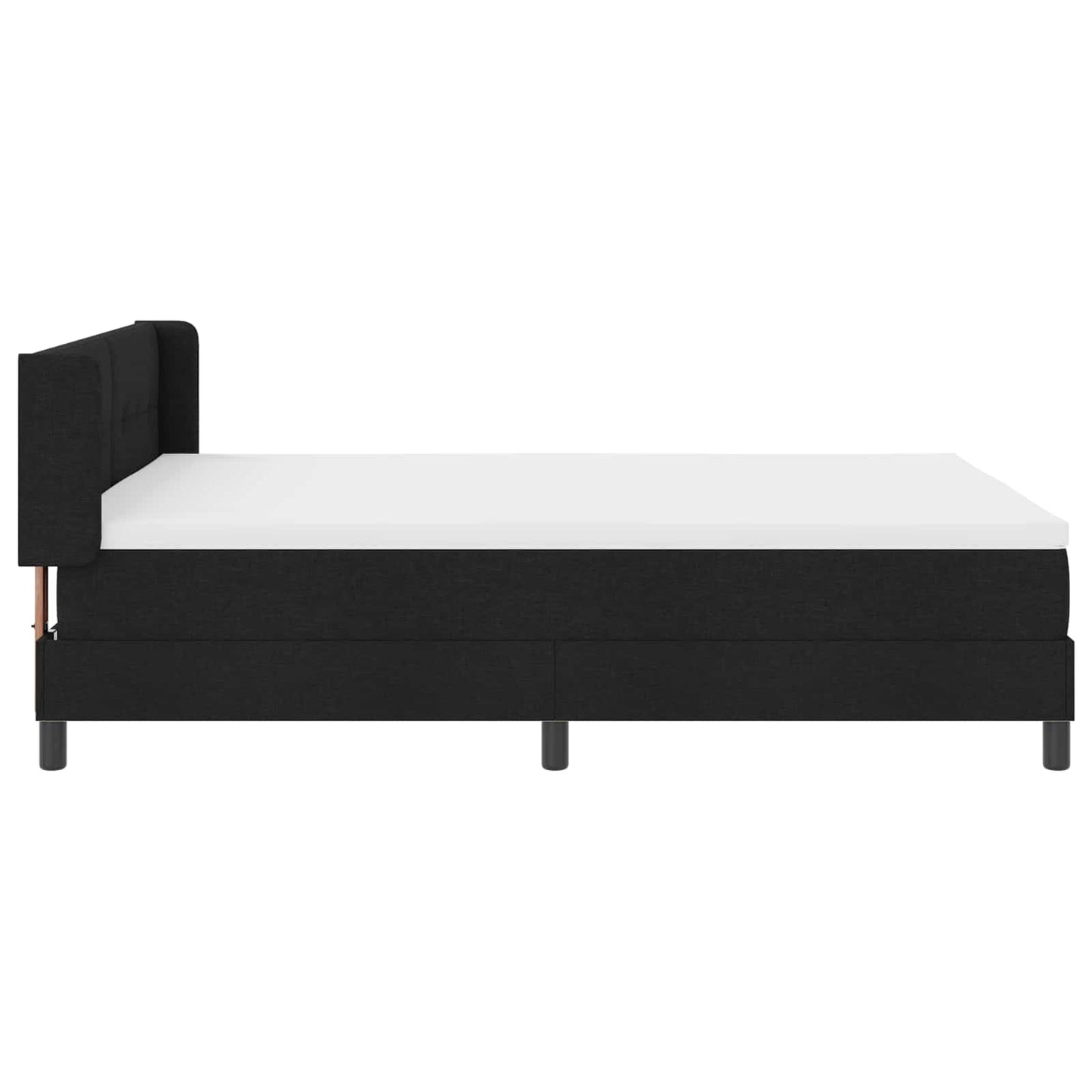 Boxspringbed met hoofdeinde Zwart 190 x 140 cm Stof is nu te koop bij PeponiXL, paradijselijk wonen!