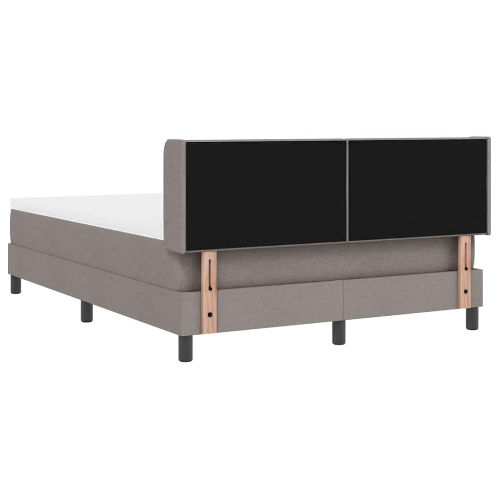 Boxspringbed met hoofdeinde Taupe 190 x 140 cm Stof is nu te koop bij PeponiXL, paradijselijk wonen!