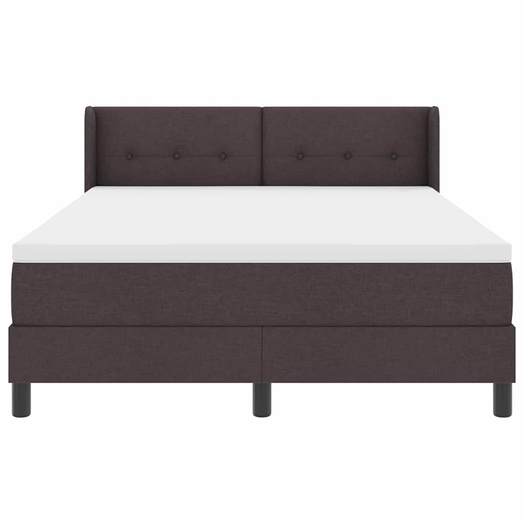 Boxspringbed met hoofdeinde Donkerbruin 200 x 140 cm Stof is nu te koop bij PeponiXL, paradijselijk wonen!