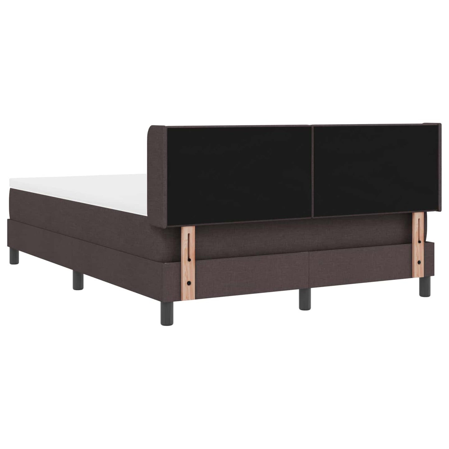 Boxspringbed met hoofdeinde Donkerbruin 200 x 160 cm Stof is nu te koop bij PeponiXL, paradijselijk wonen!