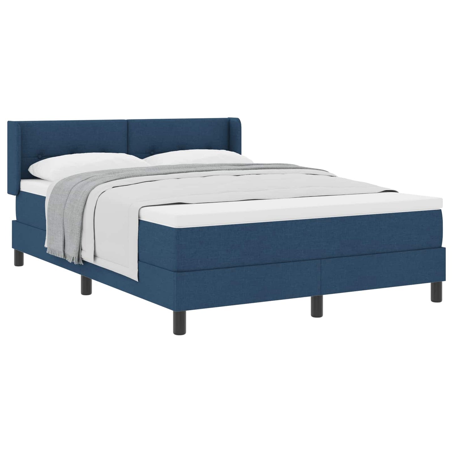 Boxspringbed met hoofdeinde Blauw 200 x 160 cm Stof is nu te koop bij PeponiXL, paradijselijk wonen!