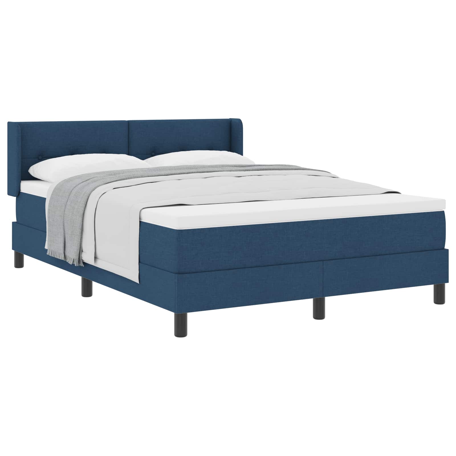 Boxspringbed met hoofdeinde Blauw 200 x 160 cm Stof is nu te koop bij PeponiXL, paradijselijk wonen!