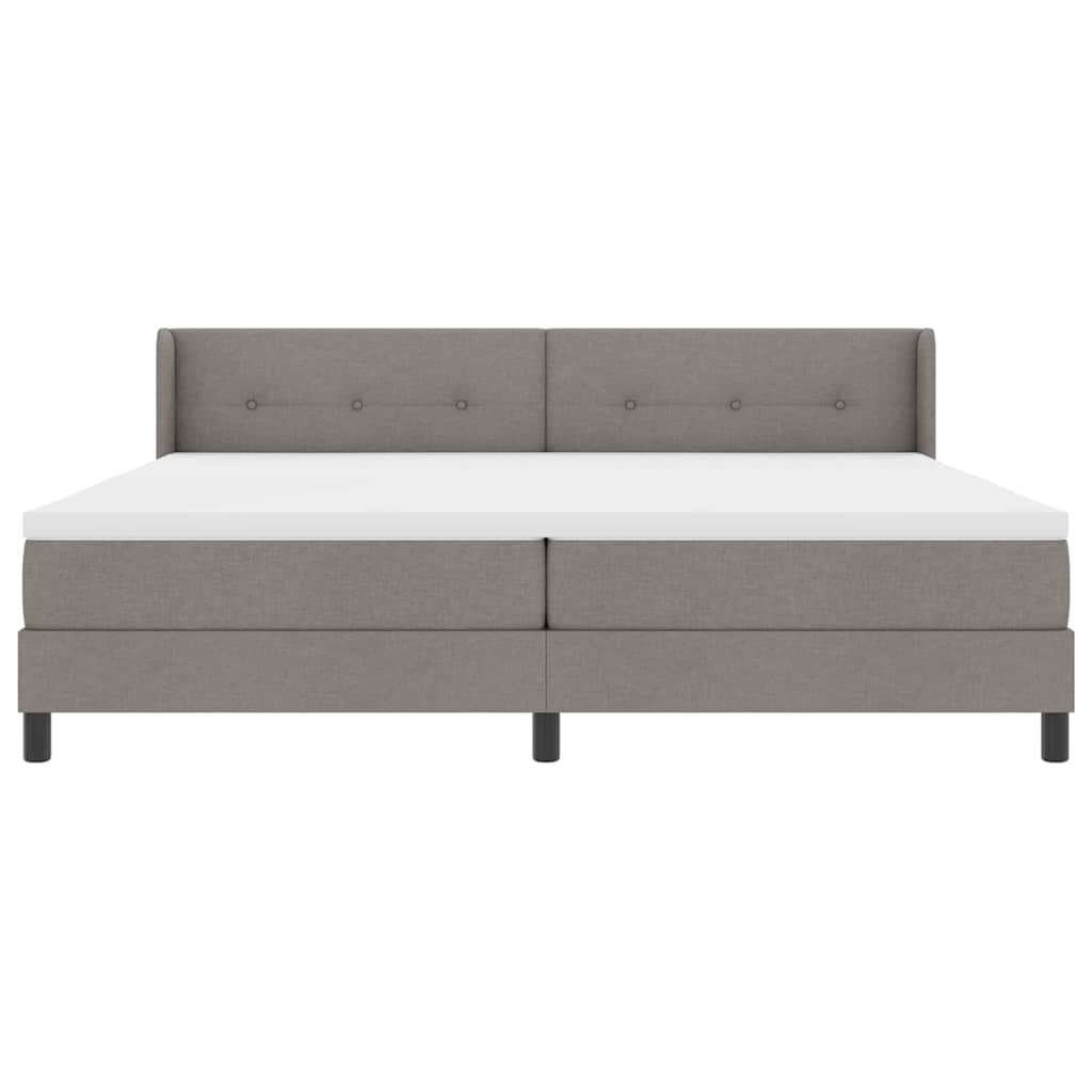 Boxspringbed met matras Taupe 200 x 200 cm Polyester is nu te koop bij PeponiXL, paradijselijk wonen!