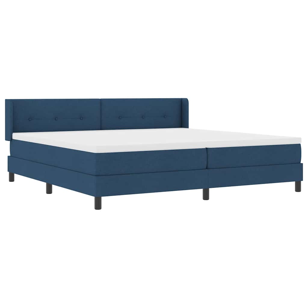 Boxspringbed met matras Blauw 200 x 200 cm Polyester is nu te koop bij PeponiXL, paradijselijk wonen!