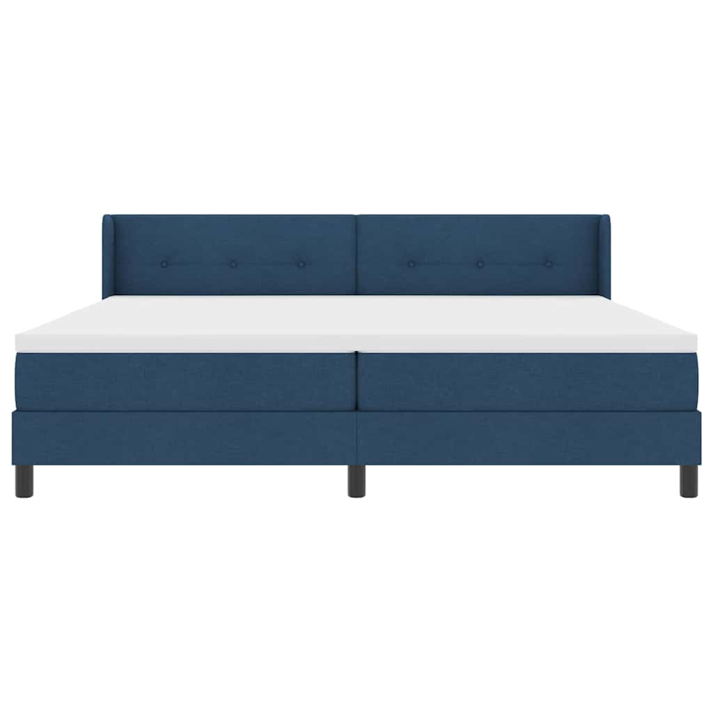 Boxspringbed met matras Blauw 200 x 200 cm Polyester is nu te koop bij PeponiXL, paradijselijk wonen!