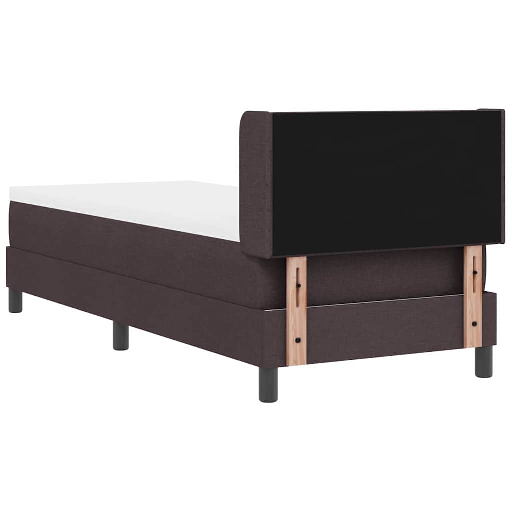 Boxspringbed met kussen Donkerbruin 200 x 80 cm Stof is nu te koop bij PeponiXL, paradijselijk wonen!