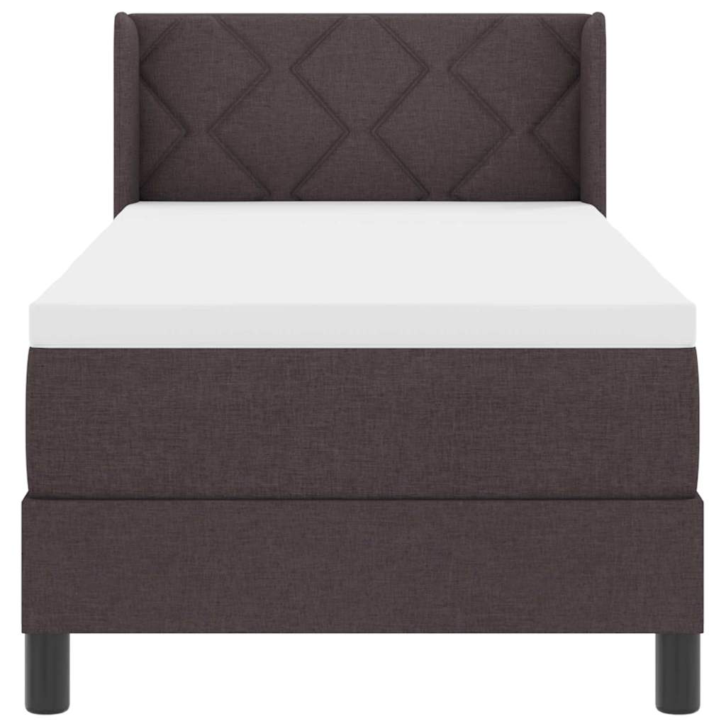 Boxspringbed met kussen Donkerbruin 200 x 80 cm Stof is nu te koop bij PeponiXL, paradijselijk wonen!