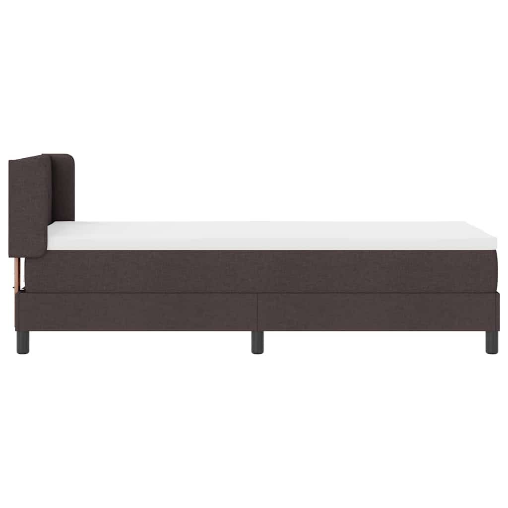 Boxspringbed met kussen Donkerbruin 200 x 80 cm Stof is nu te koop bij PeponiXL, paradijselijk wonen!