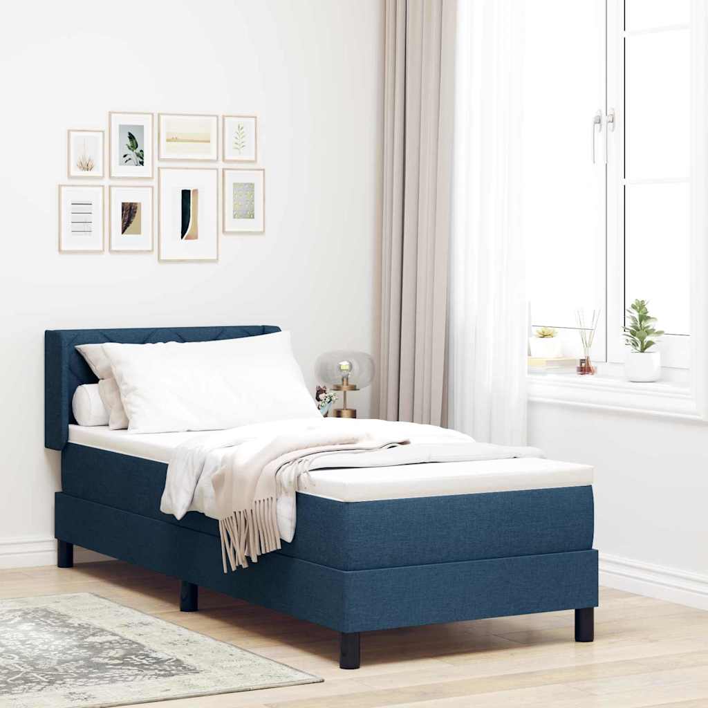 Boxspringbed met hoofdeinde Blauw 200 x 80 cm Stof is nu te koop bij PeponiXL, paradijselijk wonen!