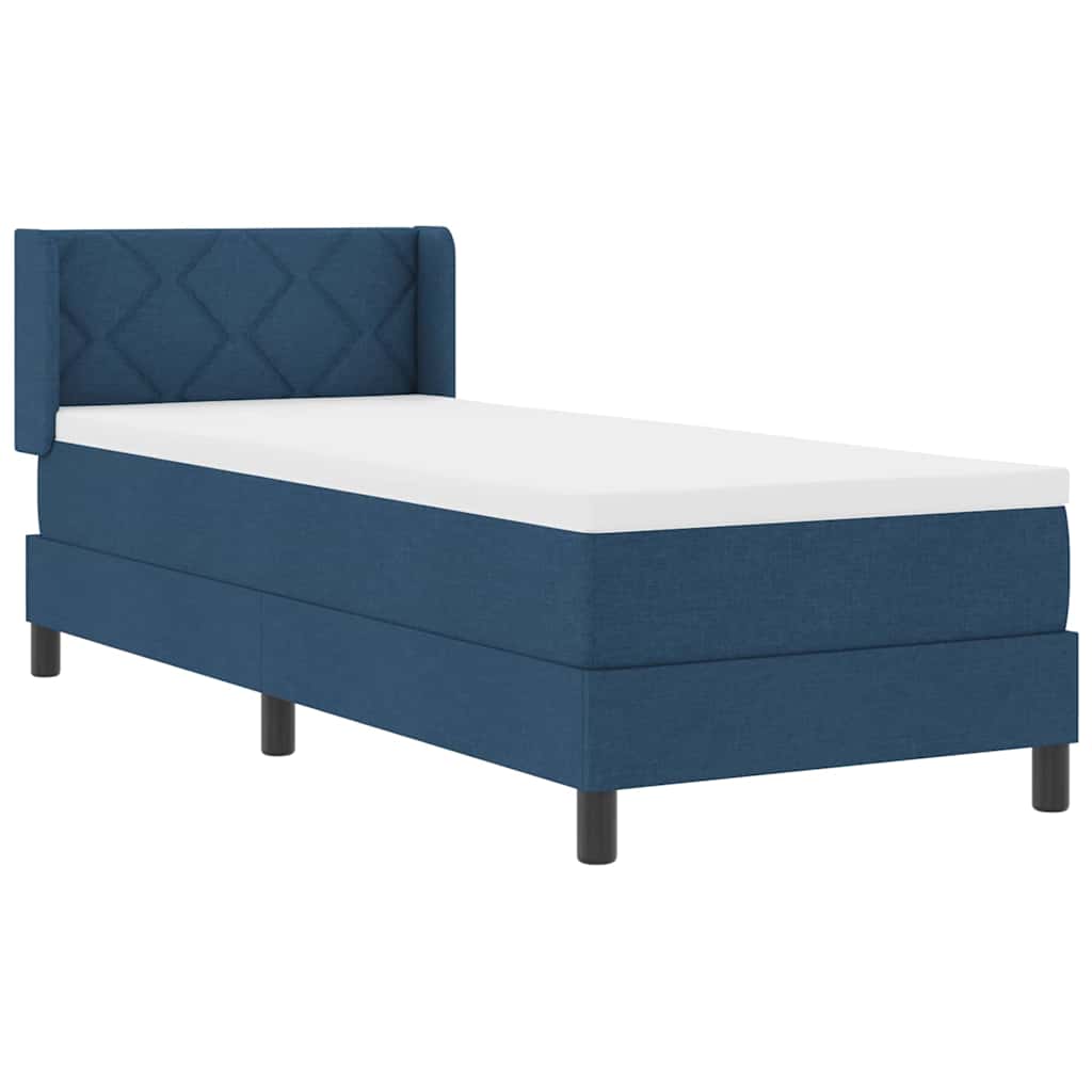 Boxspringbed met hoofdeinde Blauw 200 x 80 cm Stof is nu te koop bij PeponiXL, paradijselijk wonen!