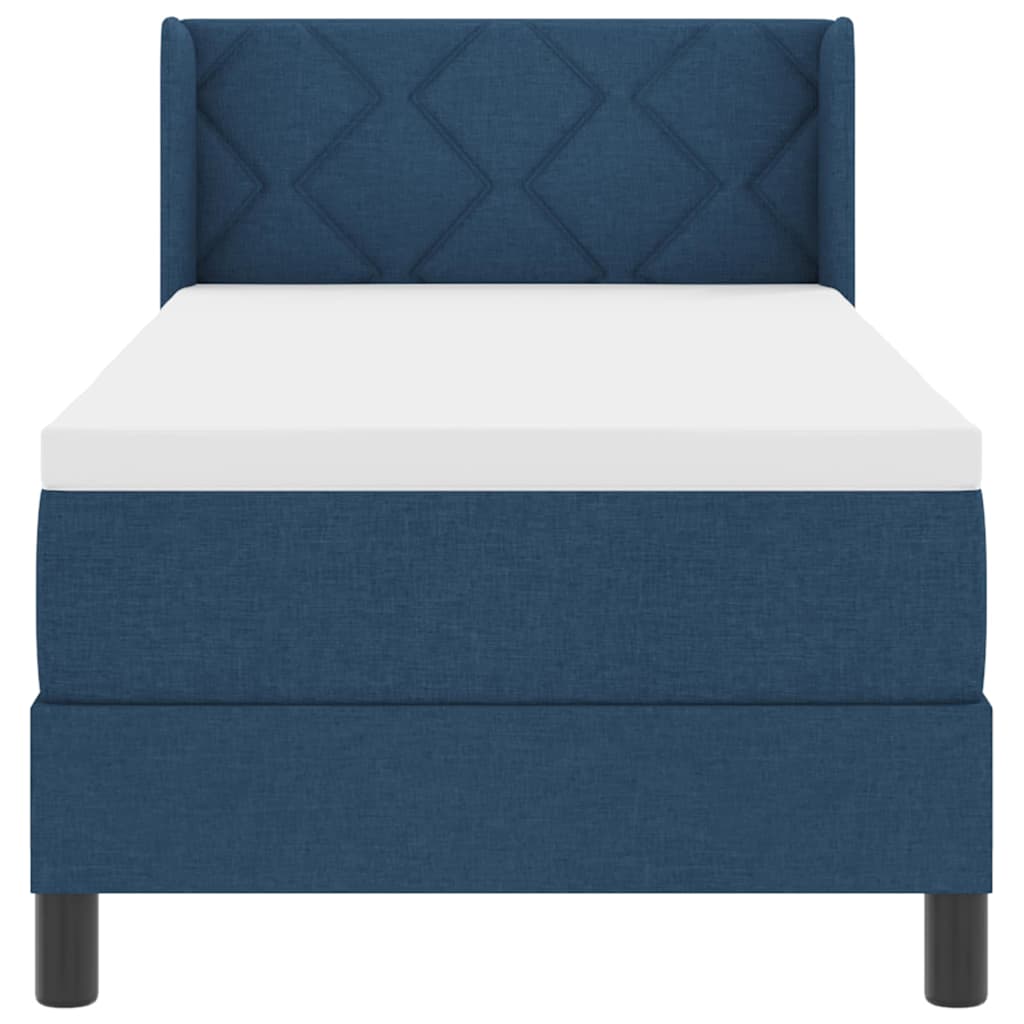 Boxspringbed met hoofdeinde Blauw 200 x 80 cm Stof is nu te koop bij PeponiXL, paradijselijk wonen!