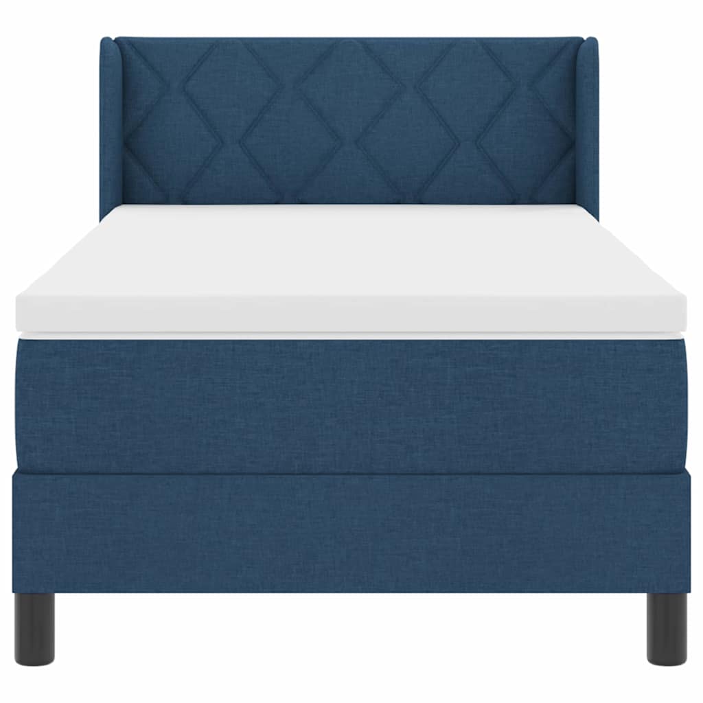 Boxspringbed met hoofdeinde Blauw 190 x 90 cm Stof is nu te koop bij PeponiXL, paradijselijk wonen!