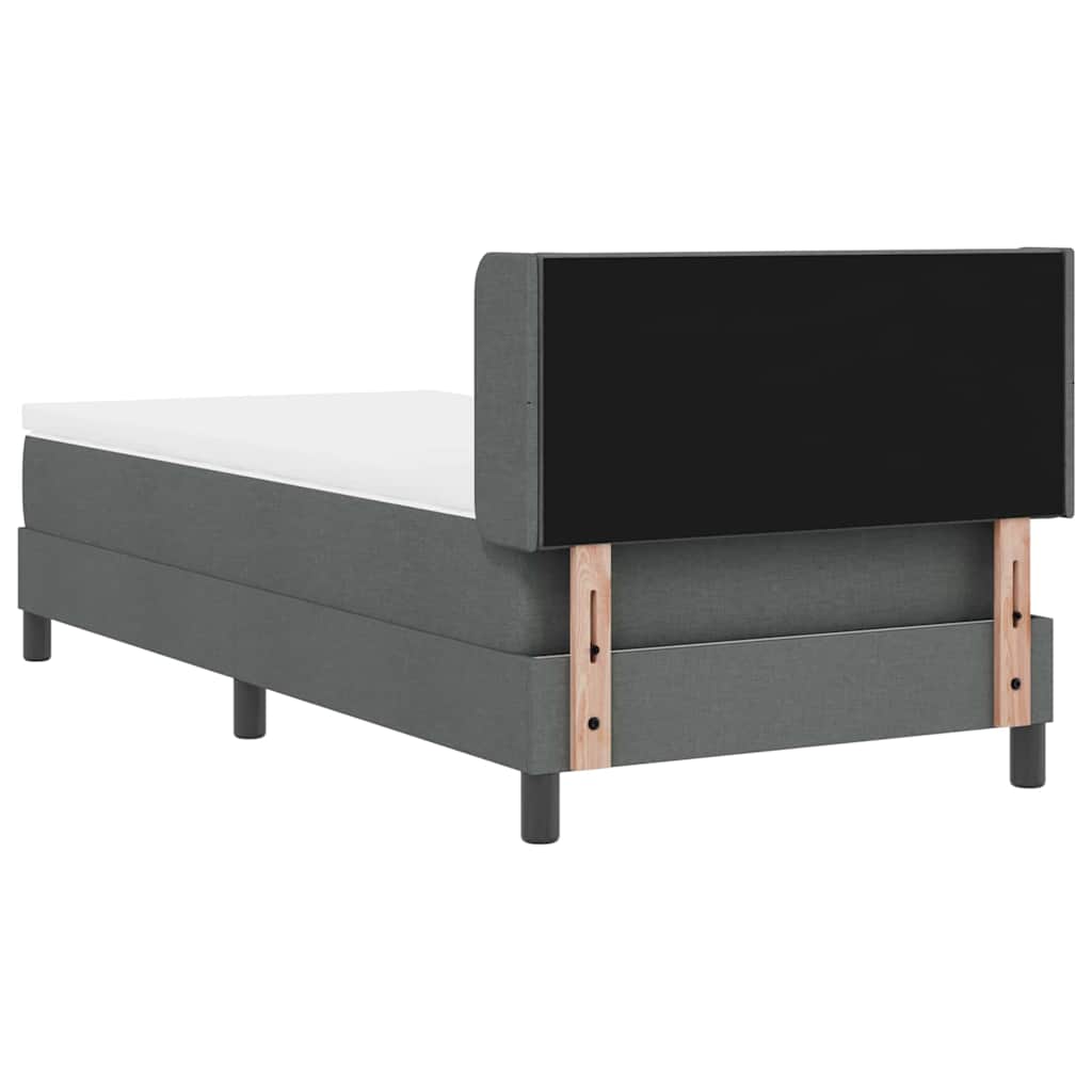 Boxspringbed met hoofdeinde Donkergrijs 200 x 100 cm Stof is nu te koop bij PeponiXL, paradijselijk wonen!