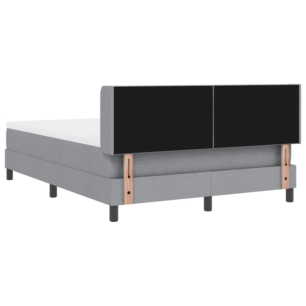Boxspringbed met hoofdeinde Lichtgrijs 200 x 160 cm Stof is nu te koop bij PeponiXL, paradijselijk wonen!