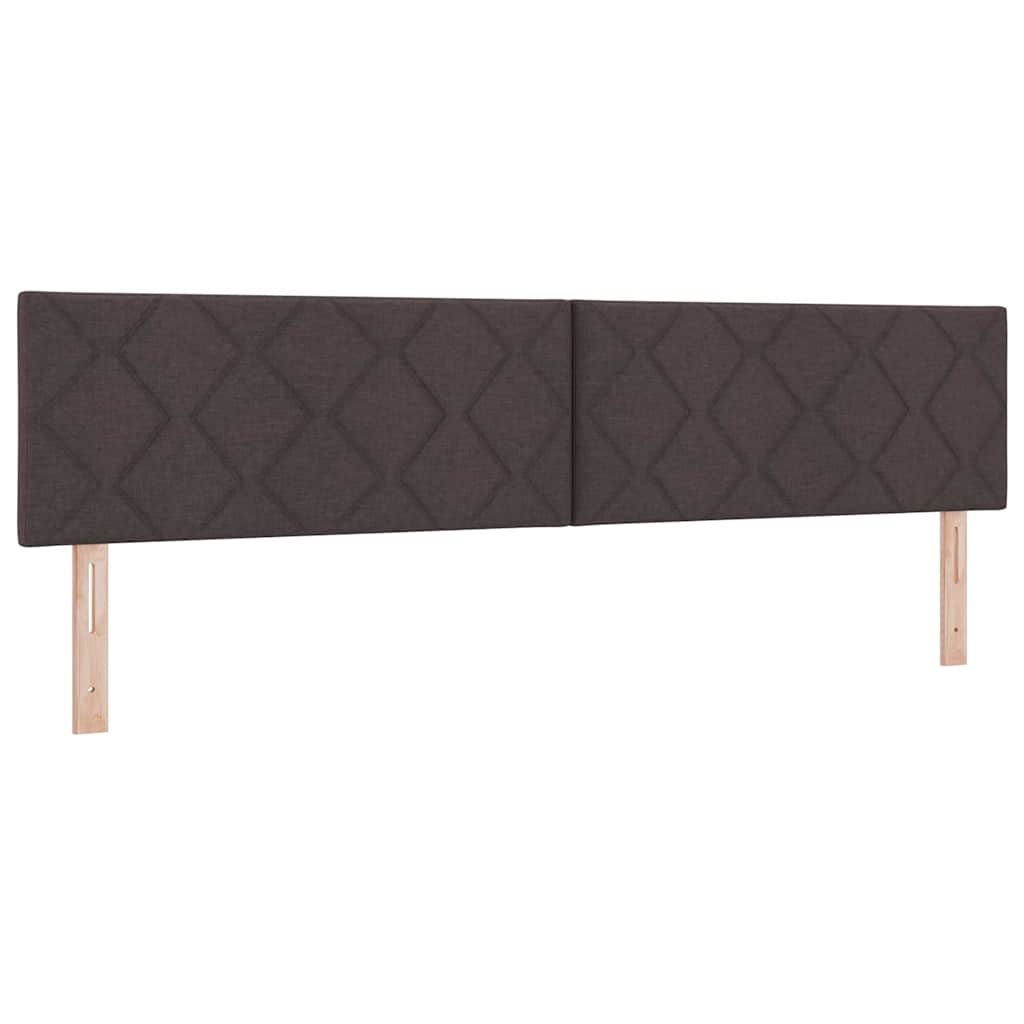 Boxspringbed met hoofdeinde Donkerbruin 200 x 200 cm Stof is nu te koop bij PeponiXL, paradijselijk wonen!