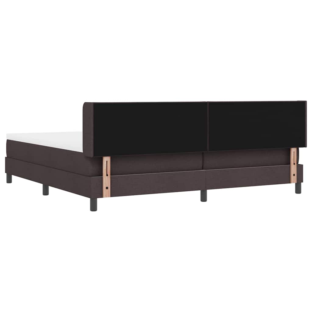 Boxspringbed met hoofdeinde Donkerbruin 200 x 200 cm Stof is nu te koop bij PeponiXL, paradijselijk wonen!