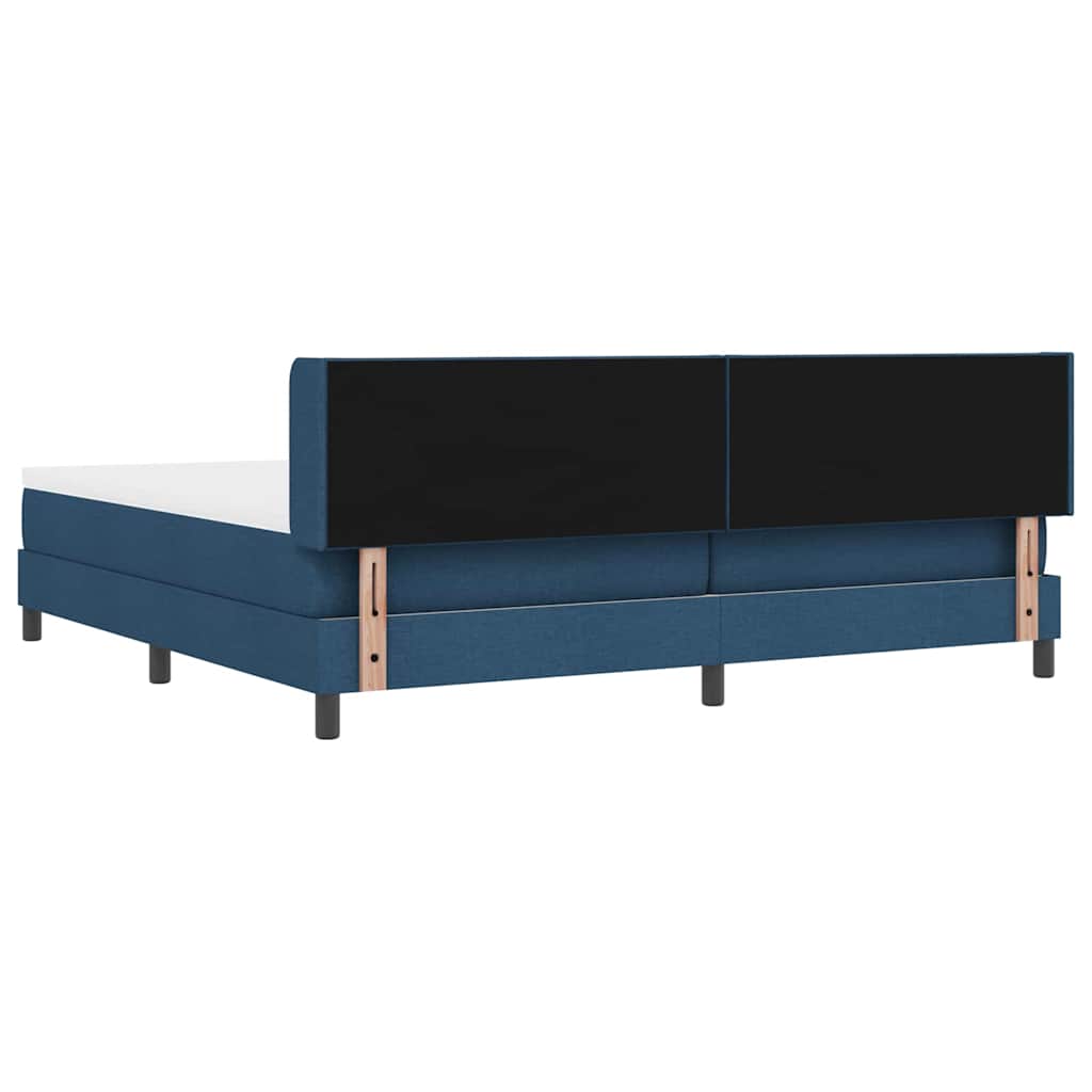 Boxspringbed met hoofdeinde Blauw 200 x 200 cm Stof is nu te koop bij PeponiXL, paradijselijk wonen!