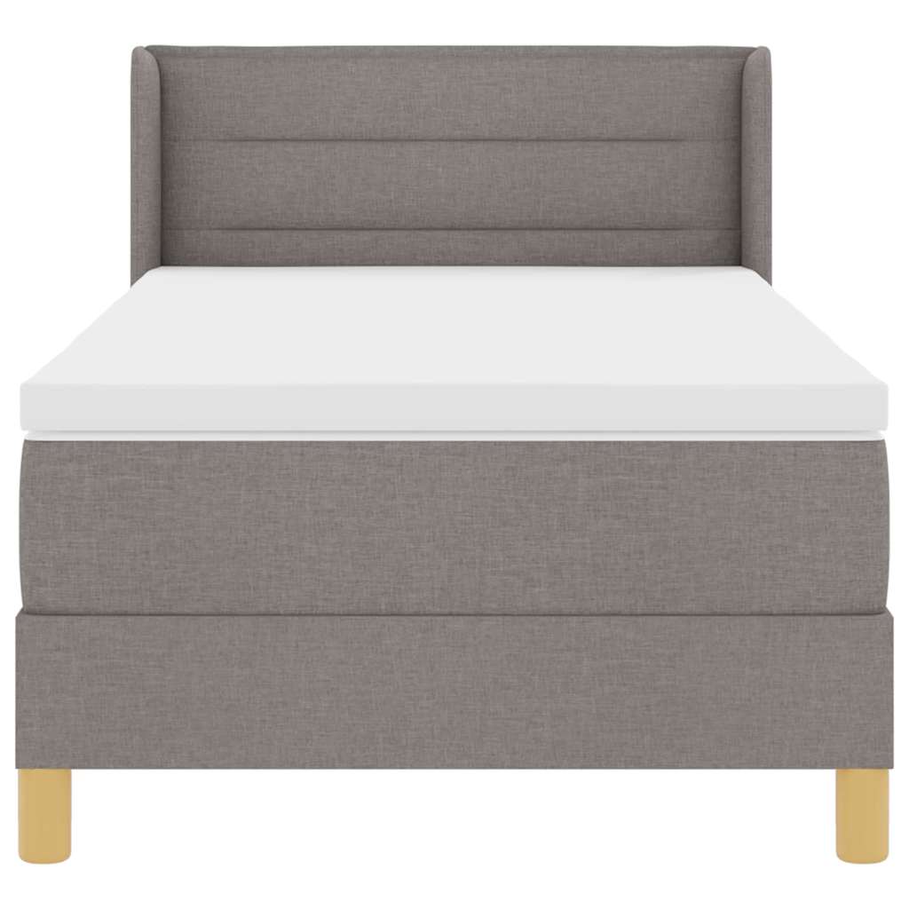 Boxspringbed met matras met hoofdeinde Taupe 200 x 80 cm Stof is nu te koop bij PeponiXL, paradijselijk wonen!