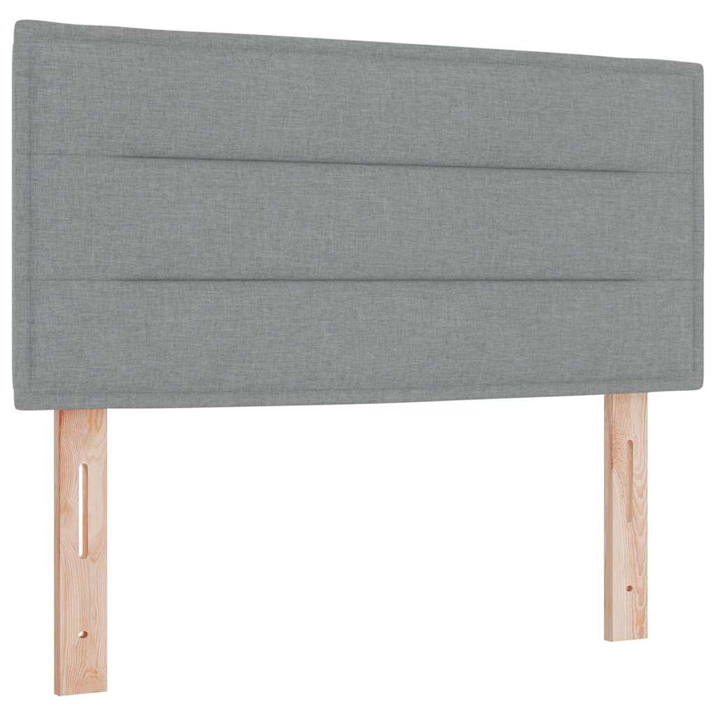Boxspringbed met matras Lichtgrijs 190 x 90 cm Stof is nu te koop bij PeponiXL, paradijselijk wonen!
