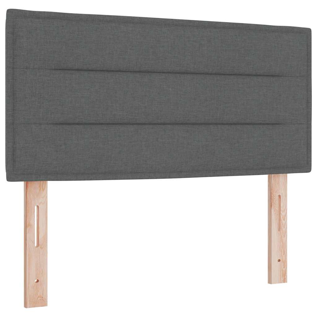 Boxspringbed met matras Donkergrijs 190 x 90 cm Stof is nu te koop bij PeponiXL, paradijselijk wonen!