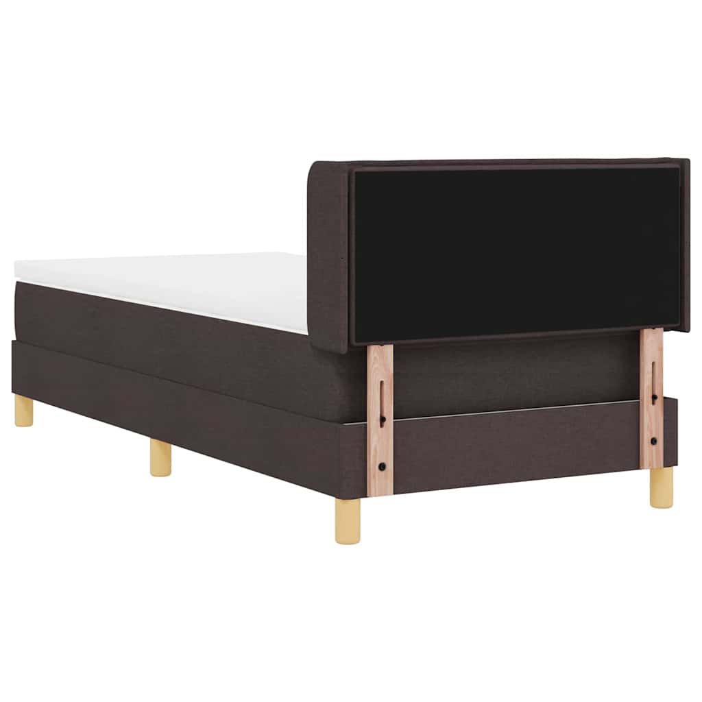 Boxspringbed met matras Donkerbruin 200 x 90 cm Stof is nu te koop bij PeponiXL, paradijselijk wonen!