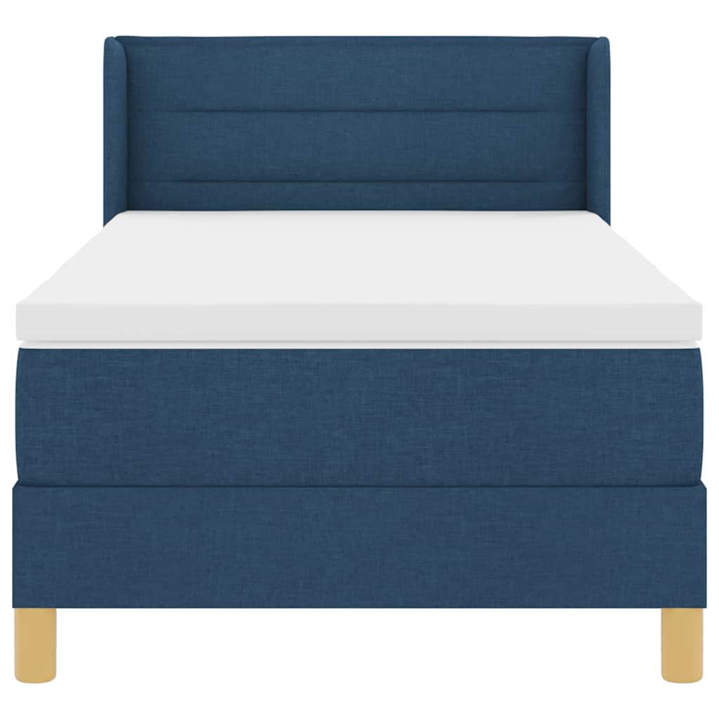 Boxspringbed met matras met hoofdeinde Blauw 200 x 100 cm Stof is nu te koop bij PeponiXL, paradijselijk wonen!