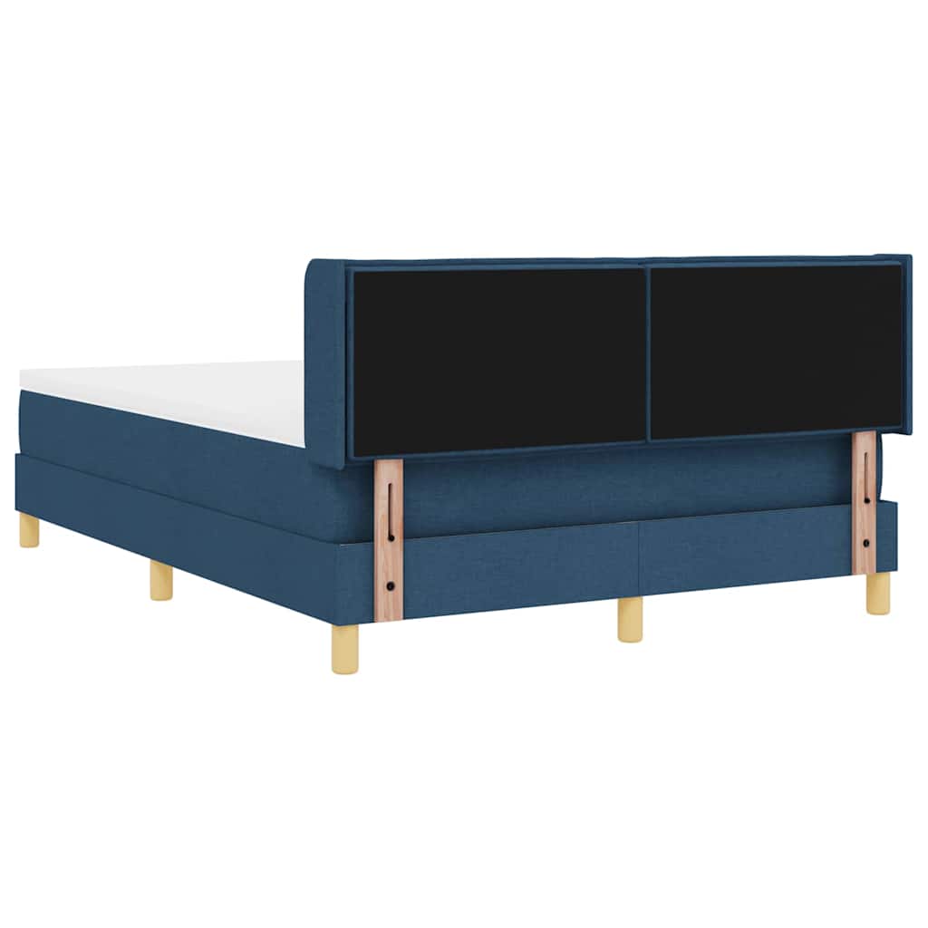 Boxspringbed met matras met hoofdeinde Blauw 190 x 140 cm Stof is nu te koop bij PeponiXL, paradijselijk wonen!