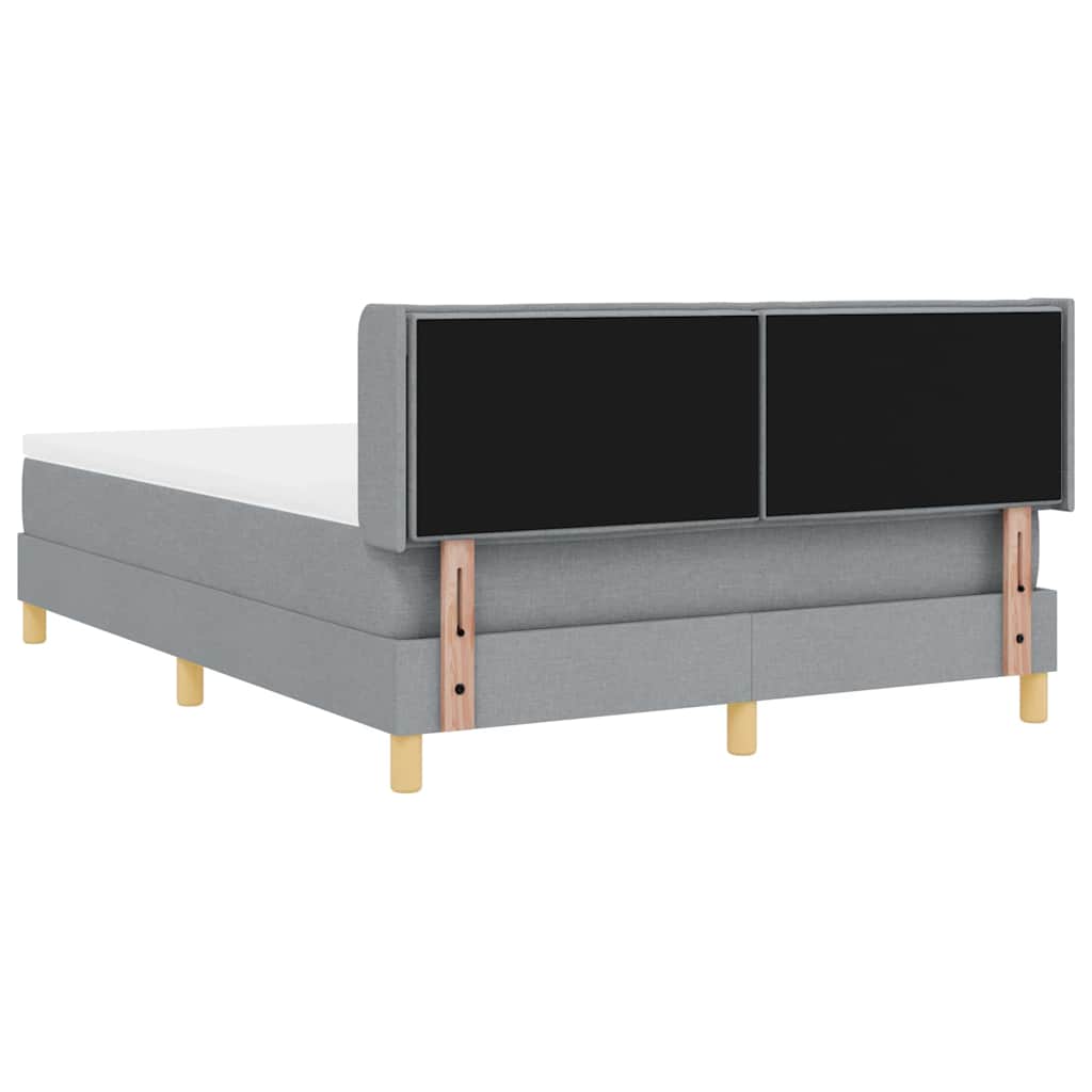 Boxspringbed met matras Lichtgrijs 200 x 140 cm Stof is nu te koop bij PeponiXL, paradijselijk wonen!