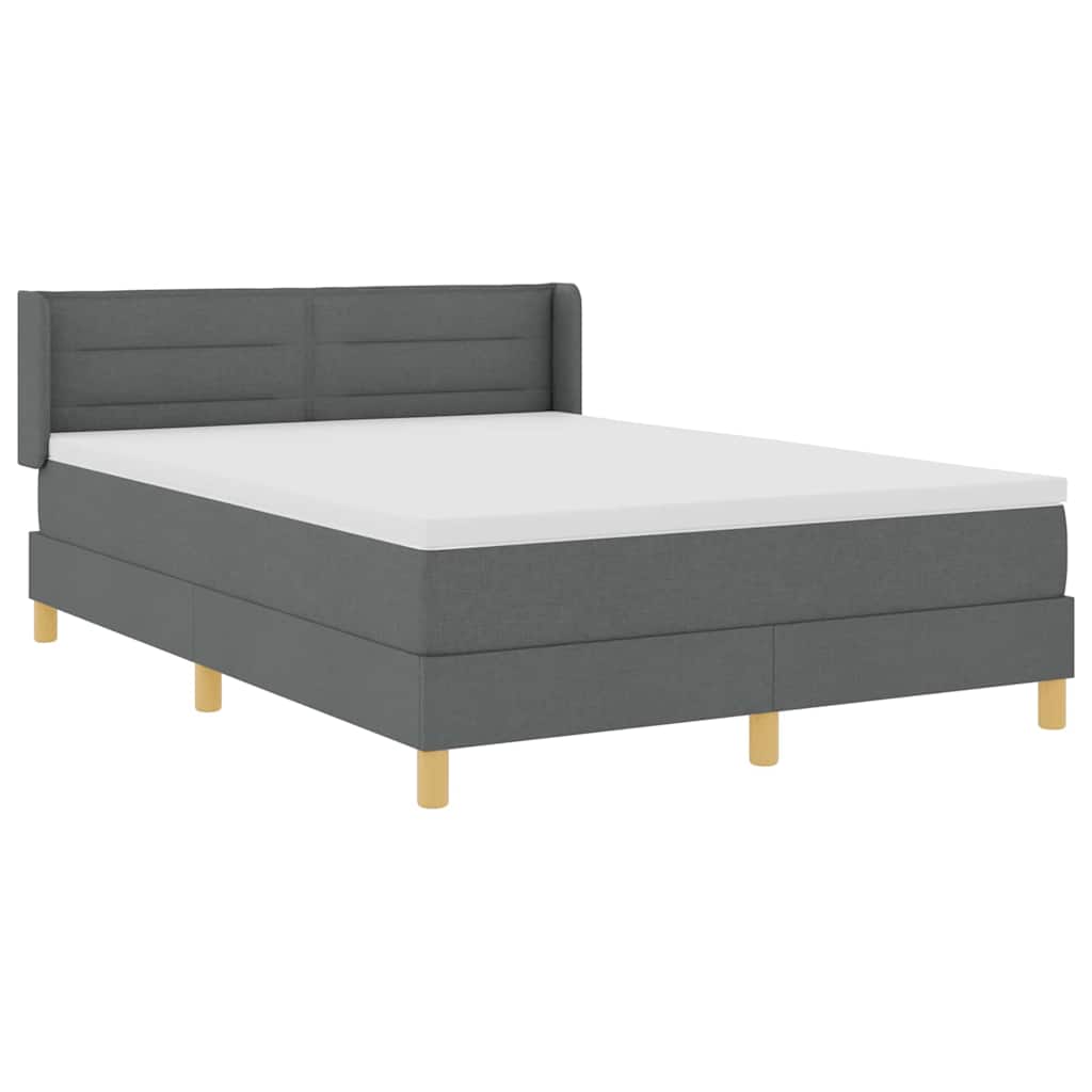 Boxspringbed met matras Donkergrijs 200 x 160 cm Stof is nu te koop bij PeponiXL, paradijselijk wonen!