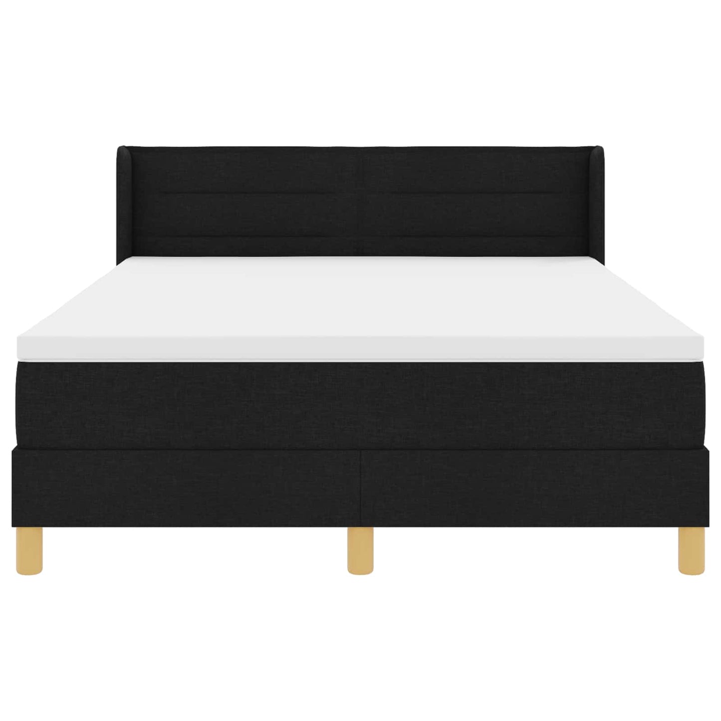 Boxspringbed met matras met hoofdeinde Zwart 200 x 160 cm Stof is nu te koop bij PeponiXL, paradijselijk wonen!