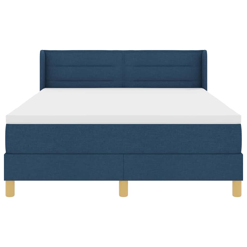 Boxspringbed met matras met hoofdeinde Blauw 200 x 160 cm Stof is nu te koop bij PeponiXL, paradijselijk wonen!