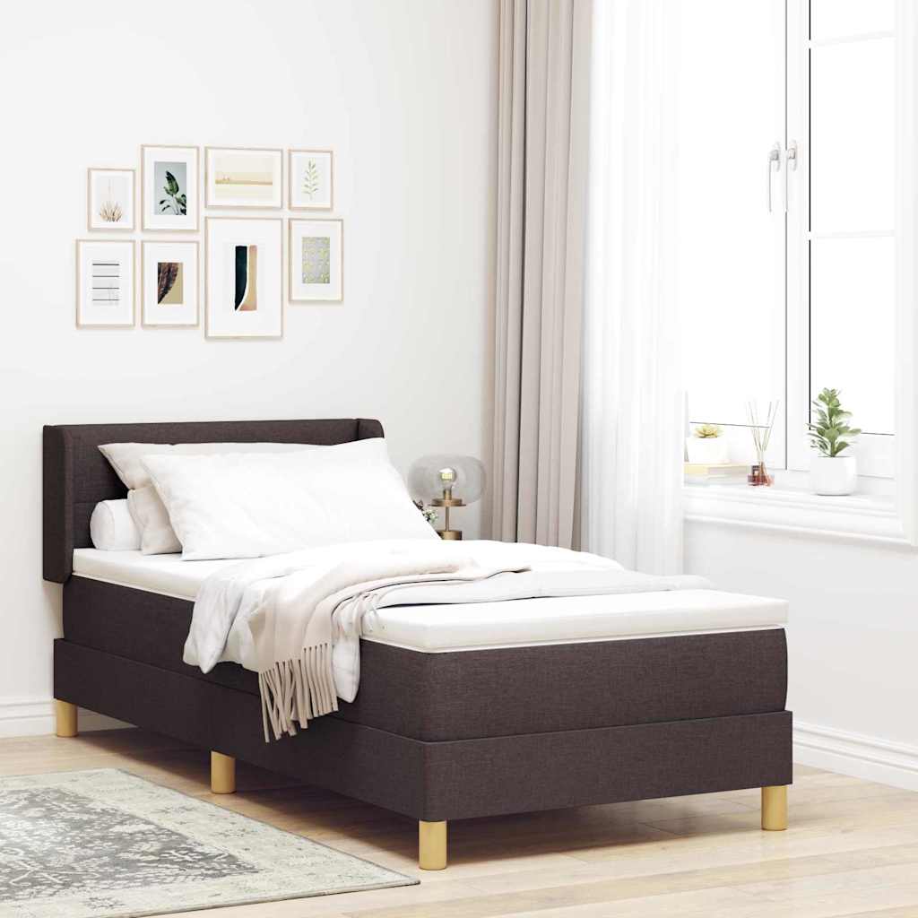 Boxspringbed met matras Donkerbruin 200 x 80 cm Stof is nu te koop bij PeponiXL, paradijselijk wonen!