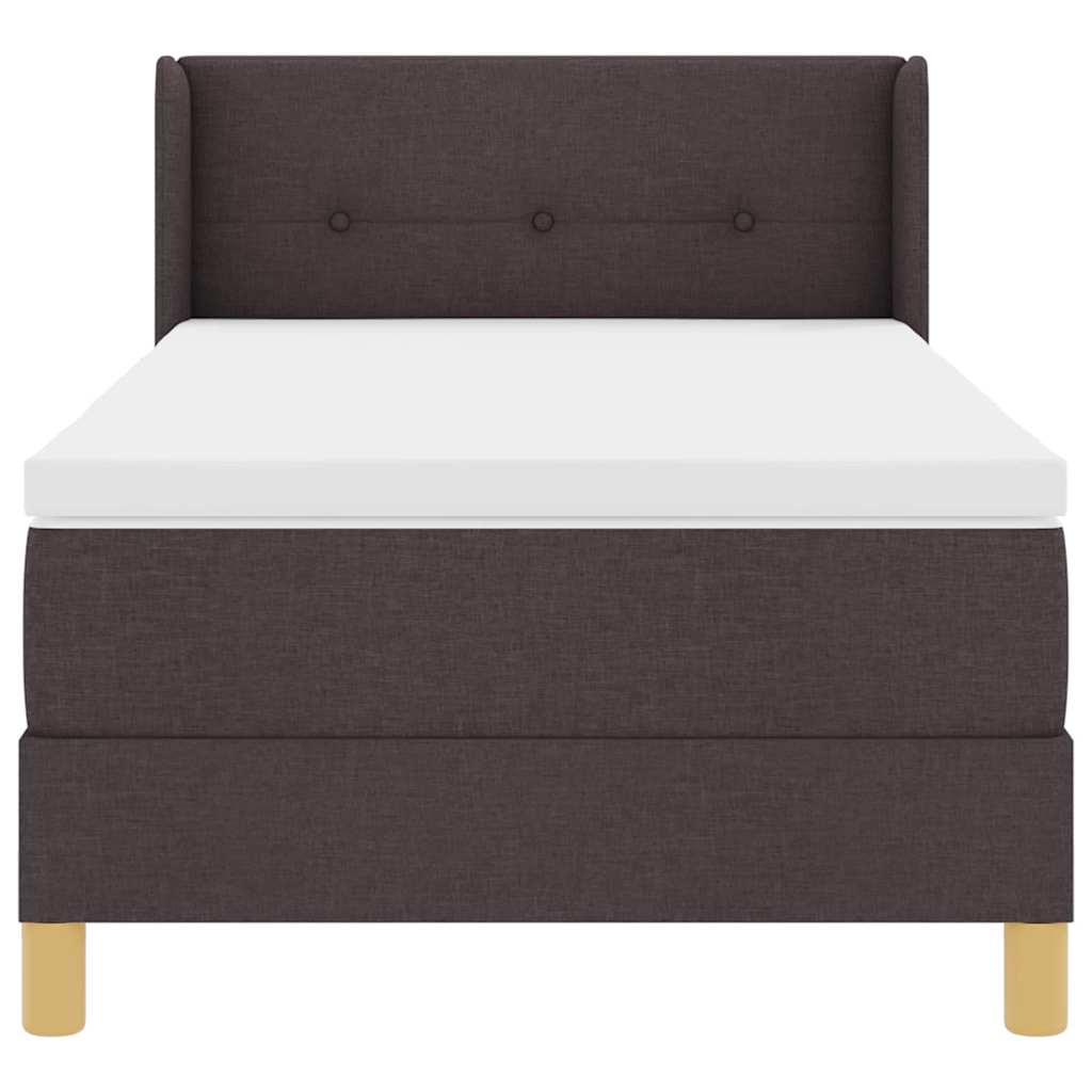 Boxspringbed met matras Donkerbruin 200 x 80 cm Stof is nu te koop bij PeponiXL, paradijselijk wonen!