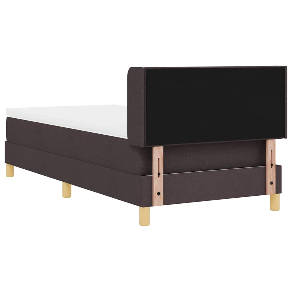 Boxspringbed met matras Donkerbruin 200 x 90 cm Stof is nu te koop bij PeponiXL, paradijselijk wonen!