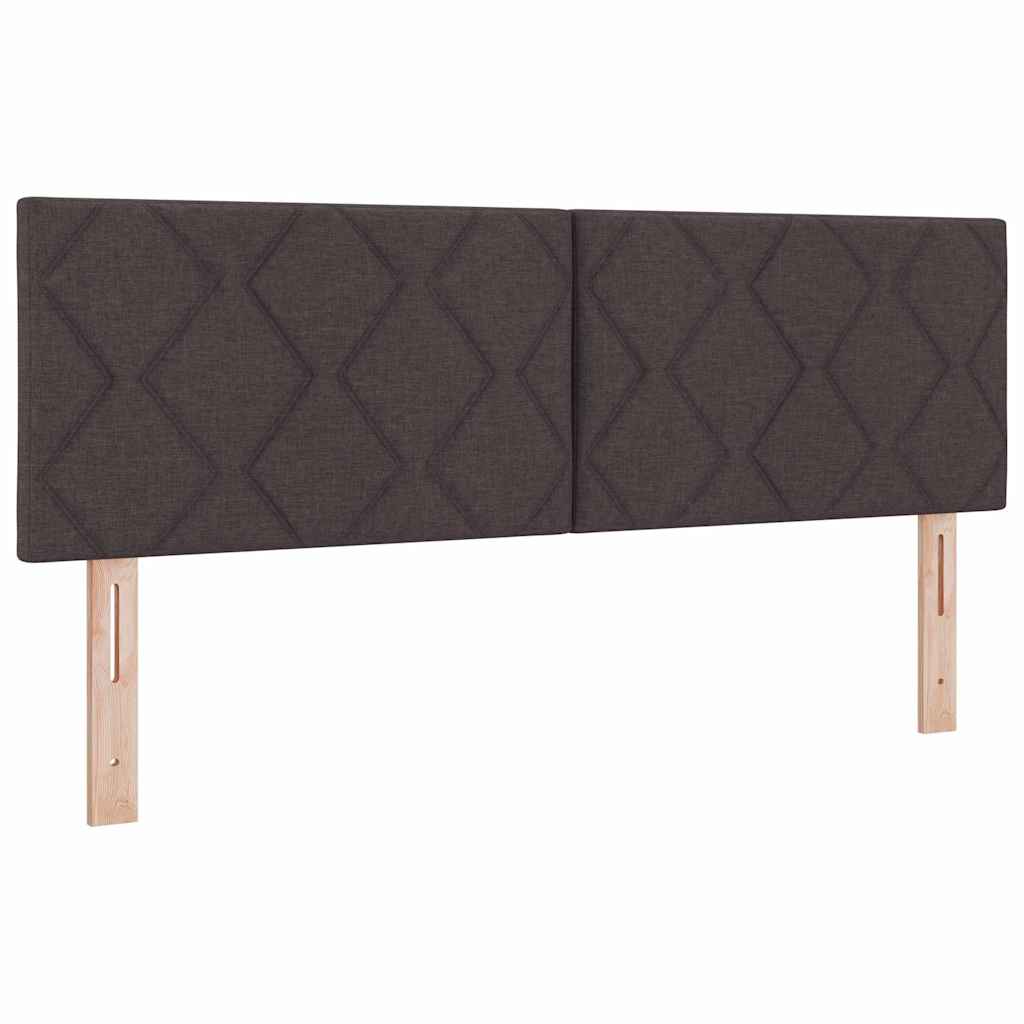 Boxspringbed met matras Donkerbruin 190 x 140 cm Stof is nu te koop bij PeponiXL, paradijselijk wonen!
