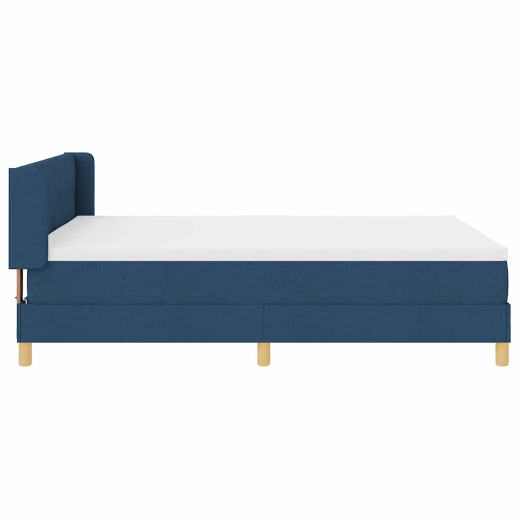 Boxspringbed met matras met hoofdeinde Blauw 190 x 140 cm Stof is nu te koop bij PeponiXL, paradijselijk wonen!