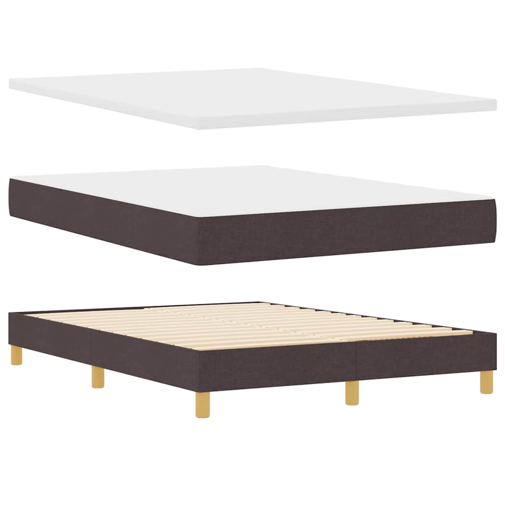 Boxspringbed met matras Donkerbruin 200 x 140 cm Stof is nu te koop bij PeponiXL, paradijselijk wonen!