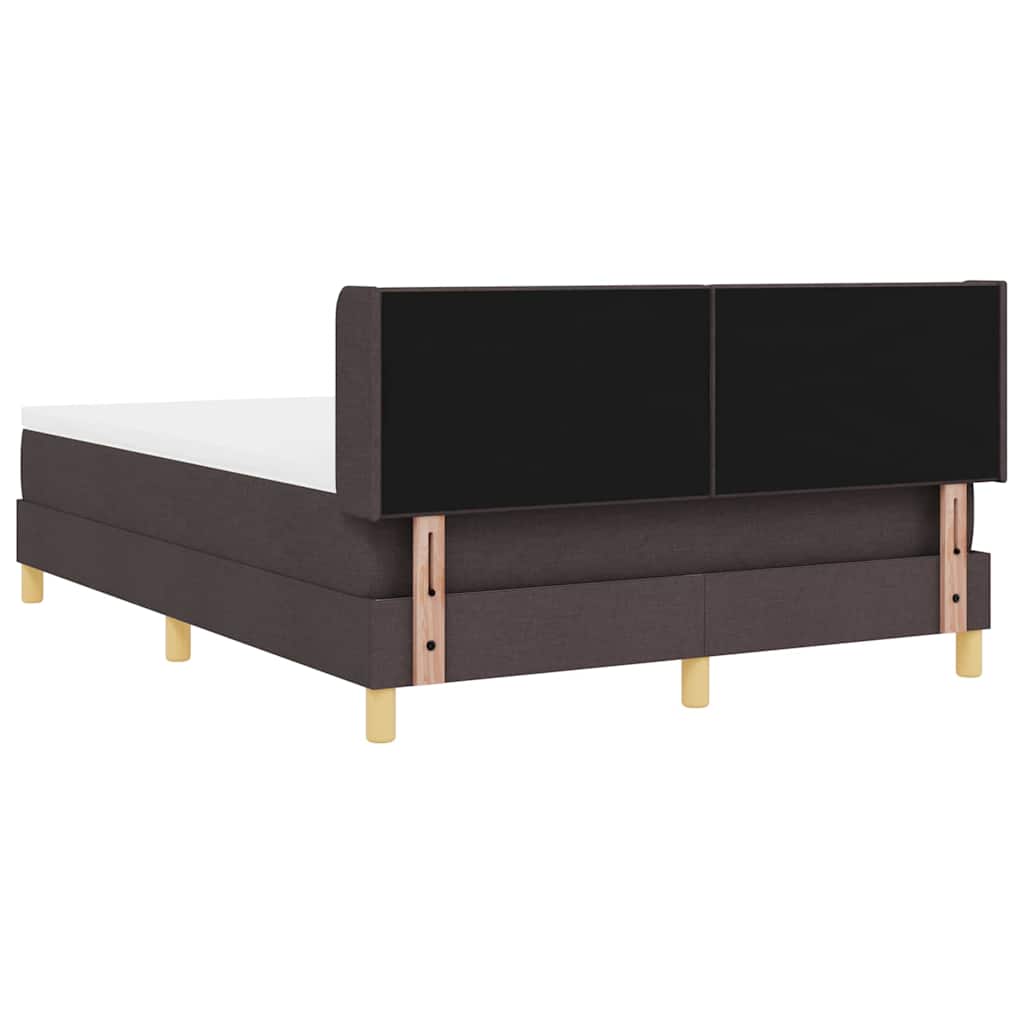 Boxspringbed met matras Donkerbruin 200 x 140 cm Stof is nu te koop bij PeponiXL, paradijselijk wonen!