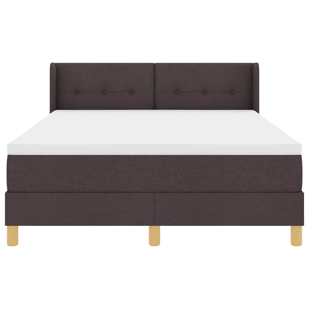Boxspringbed met matras Donkerbruin 200 x 140 cm Stof is nu te koop bij PeponiXL, paradijselijk wonen!