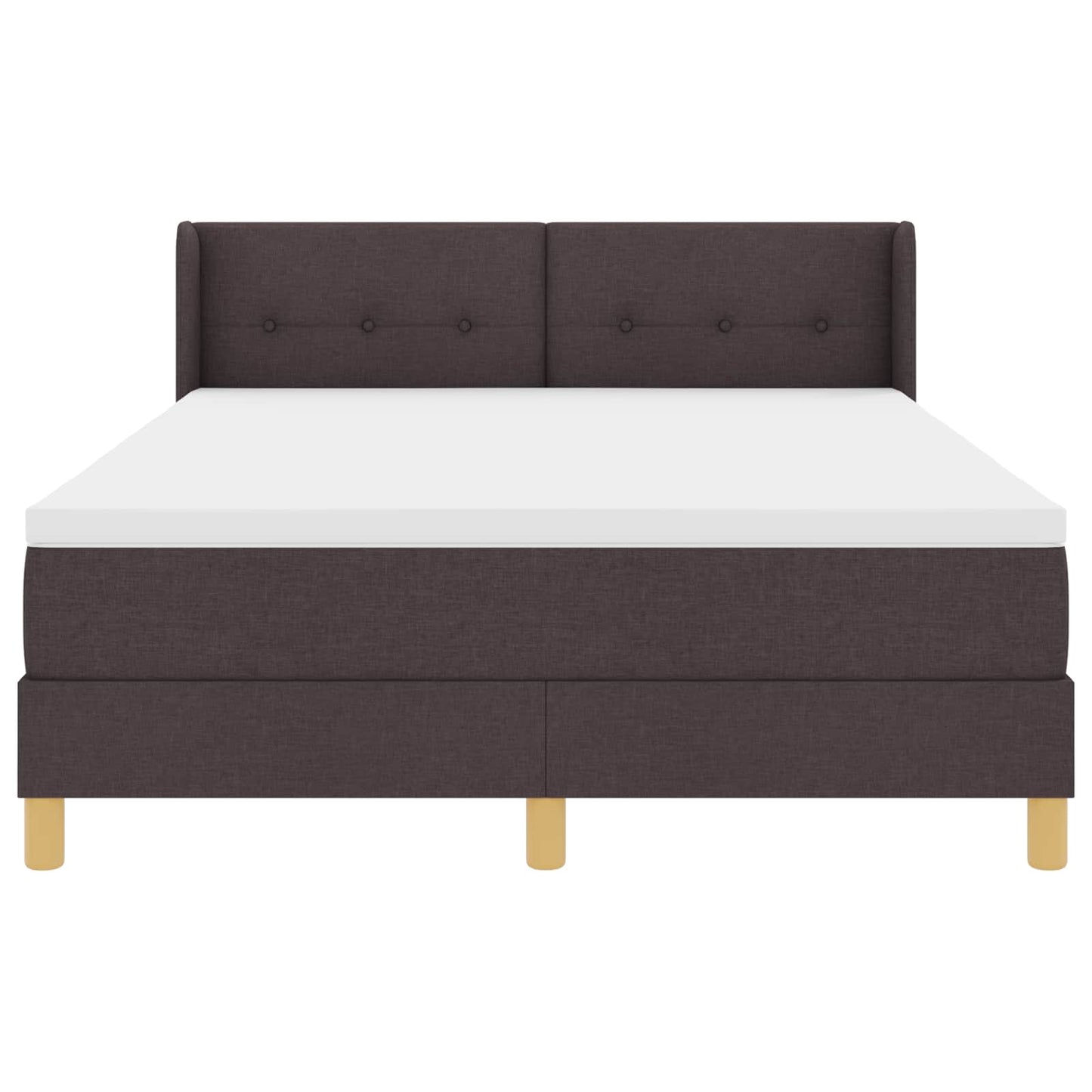 Boxspringbed met matras Donkerbruin 200 x 160 cm Stof is nu te koop bij PeponiXL, paradijselijk wonen!
