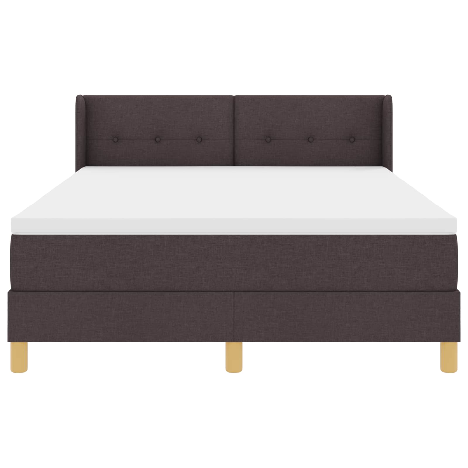 Boxspringbed met matras Donkerbruin 200 x 160 cm Stof is nu te koop bij PeponiXL, paradijselijk wonen!