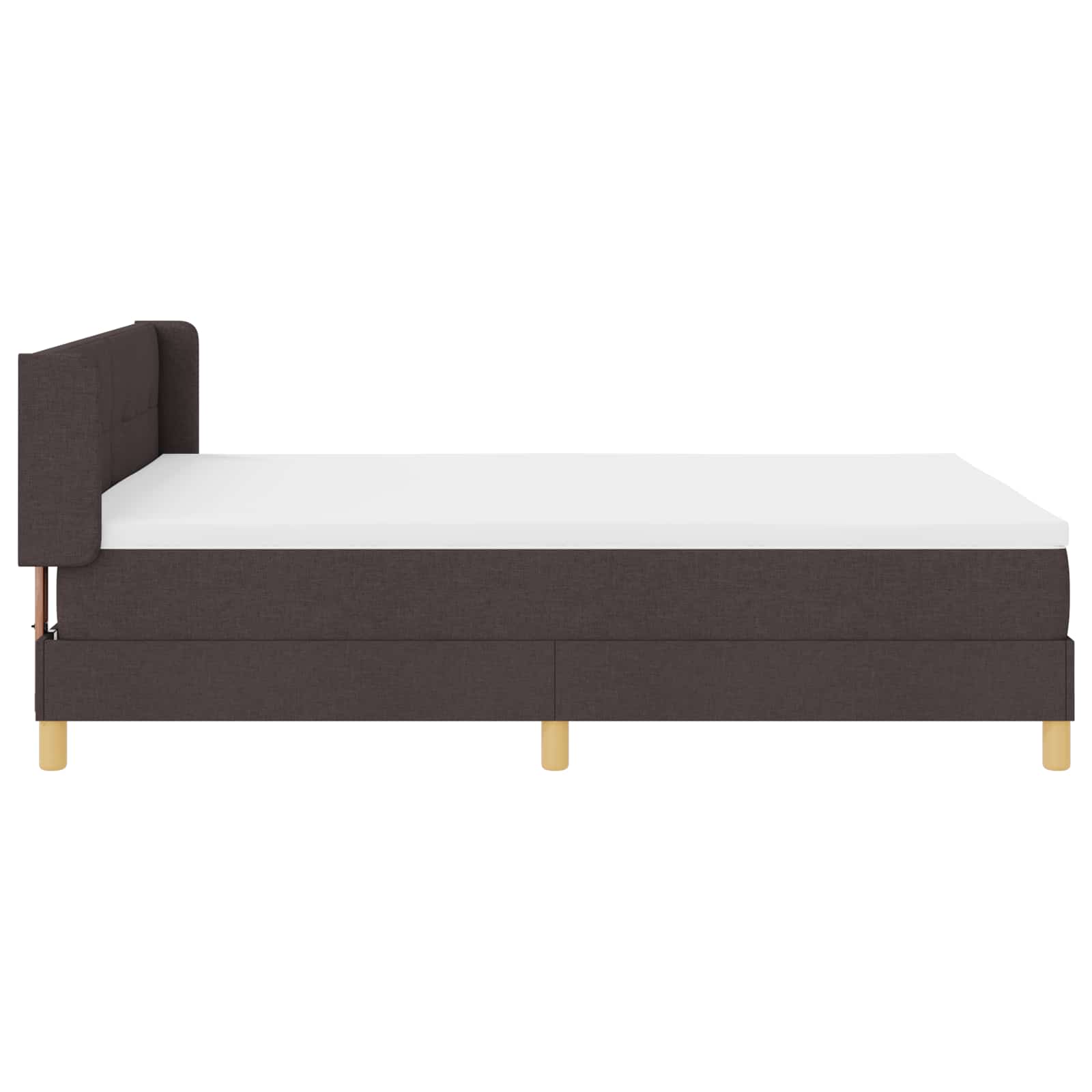Boxspringbed met matras Donkerbruin 200 x 160 cm Stof is nu te koop bij PeponiXL, paradijselijk wonen!