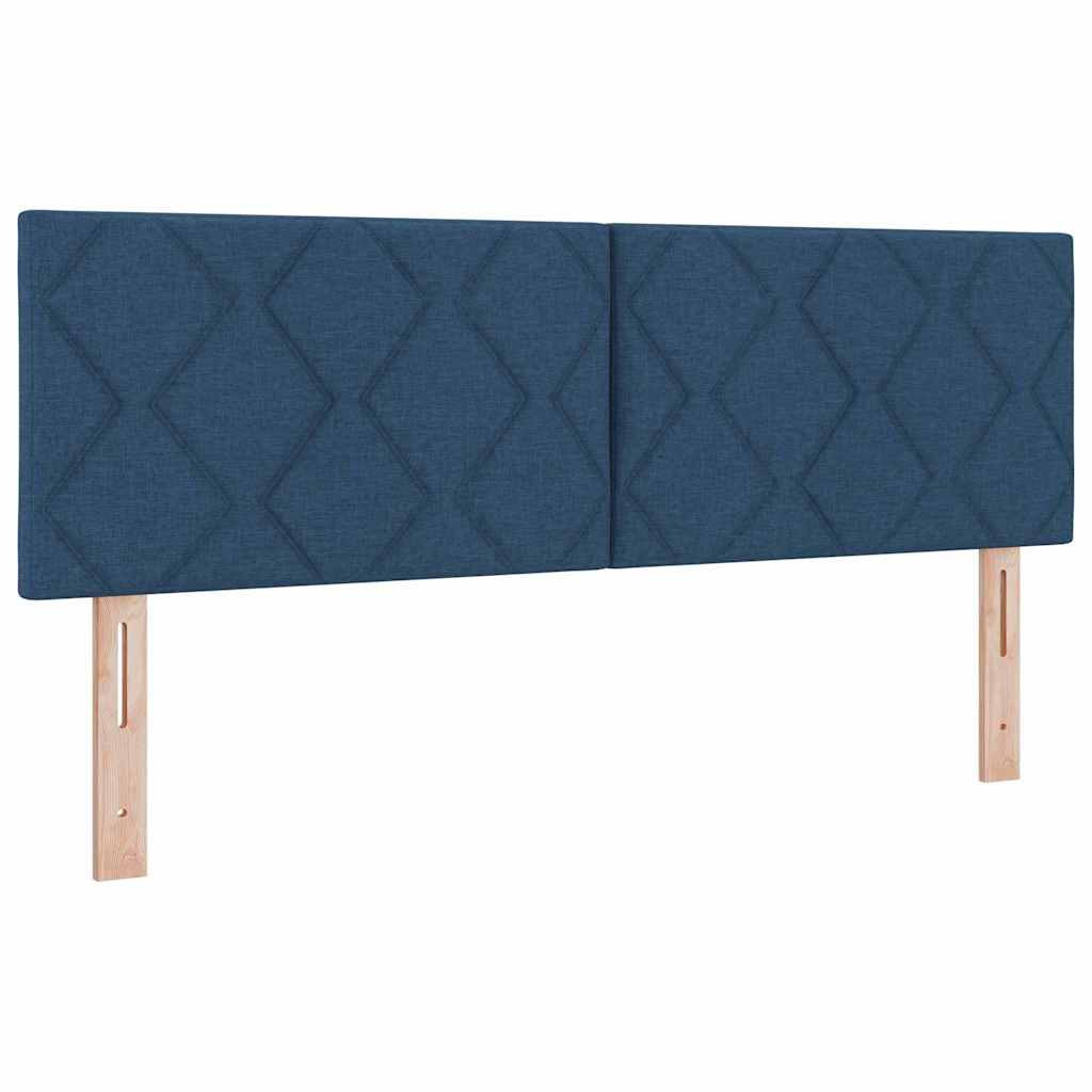 Boxspringbed met matras met hoofdeinde Blauw 200 x 160 cm Stof is nu te koop bij PeponiXL, paradijselijk wonen!